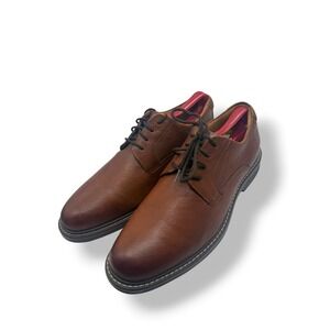 Florsheim Men's 9W Wide Cognac Brown Leather Oxford Dress Shoes